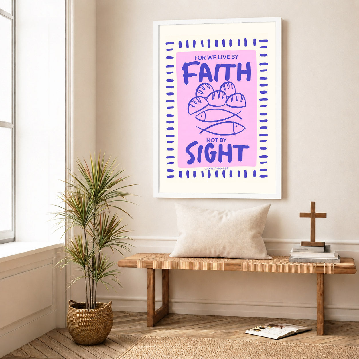 Faith Not Sight Bible Verse Poster/Canvas