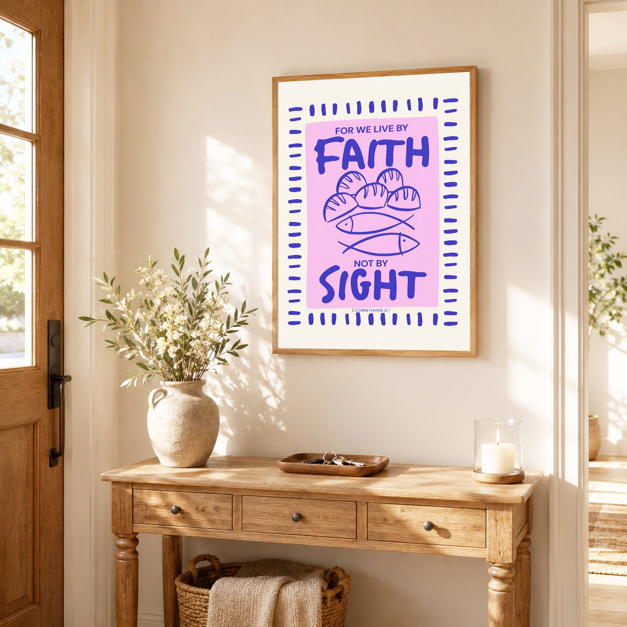 Faith Not Sight Bible Verse Poster/Canvas