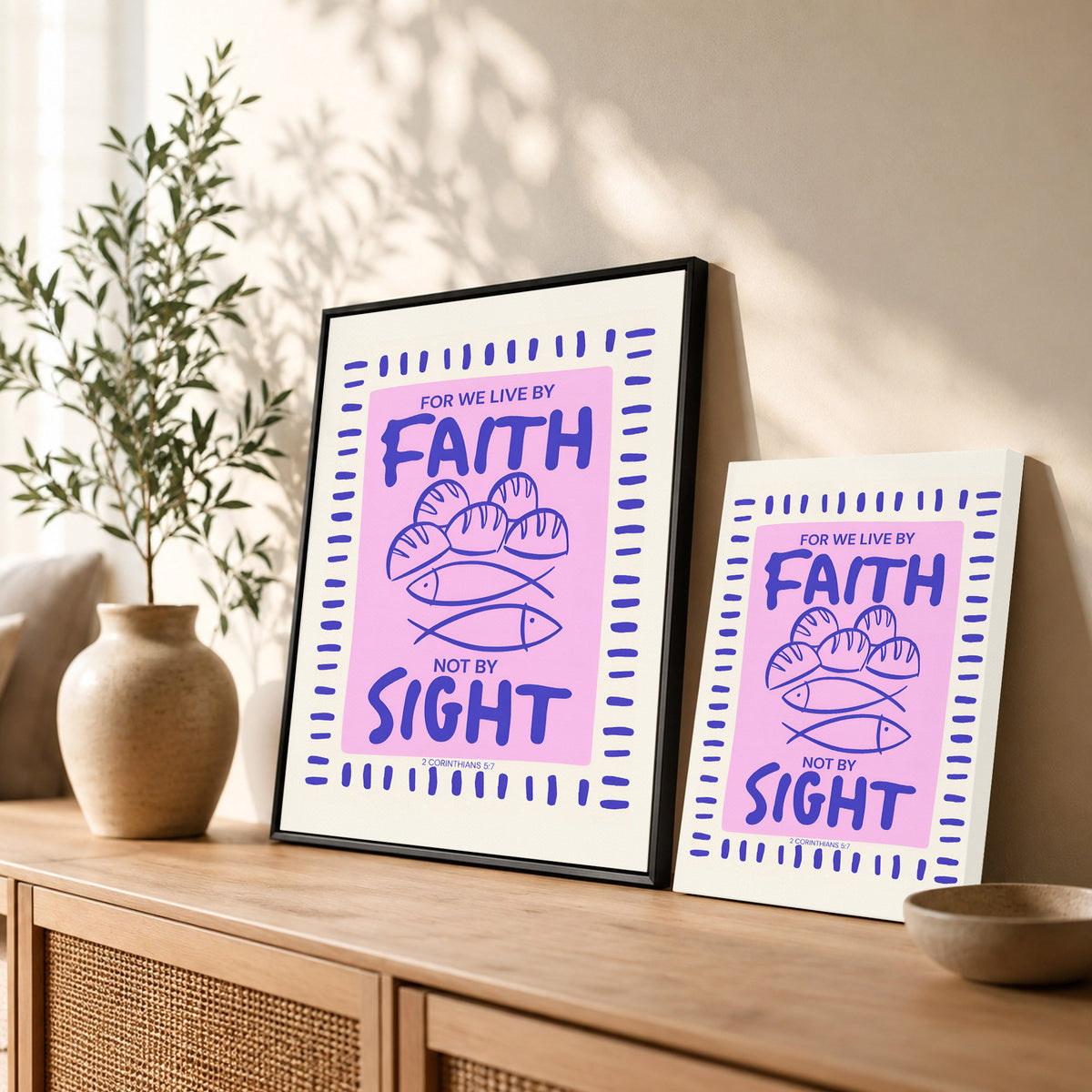 Faith Not Sight Bible Verse Poster/Canvas