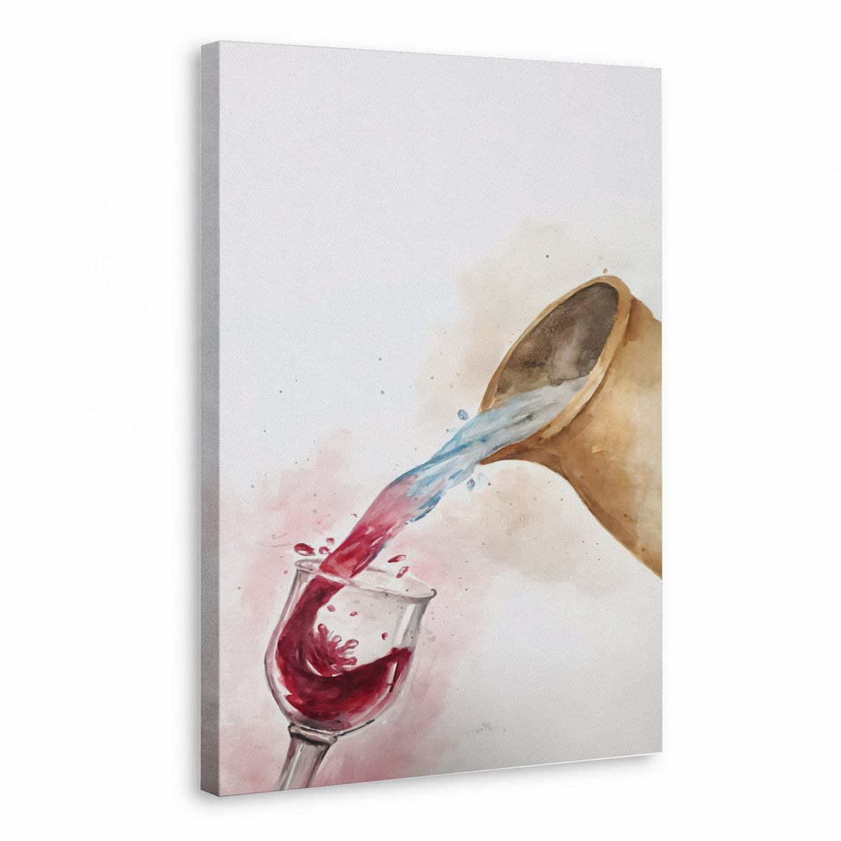 Water & Wine Pouring Christian Art Poster/Canvas