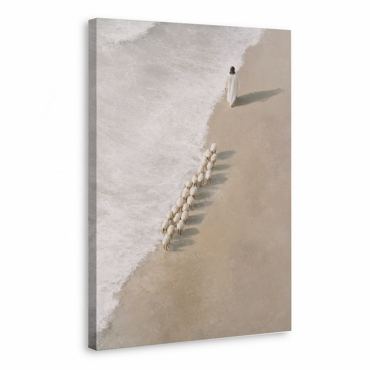 Jesus Walking with His Sheep Poster/Canvas