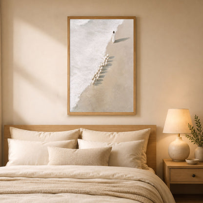 Jesus Walking with His Sheep Poster/Canvas