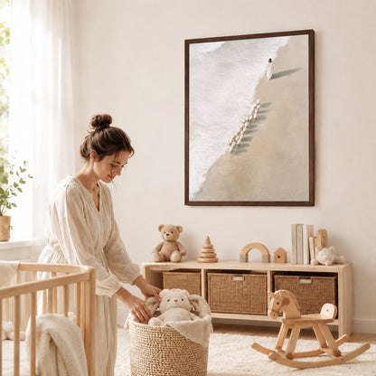 Jesus Walking with His Sheep Poster/Canvas