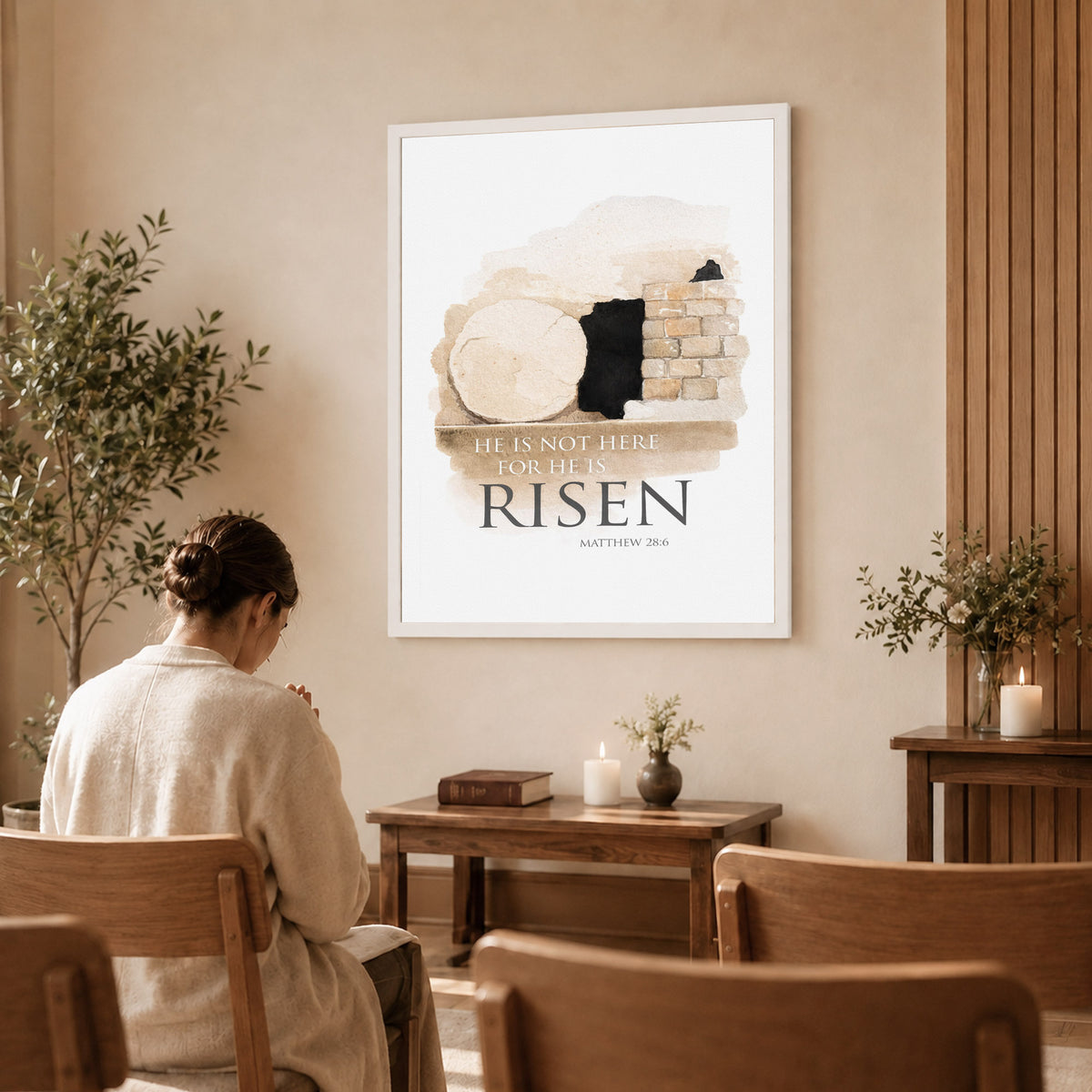 He is Risen - Matthew 28:6 Poster/Canvas