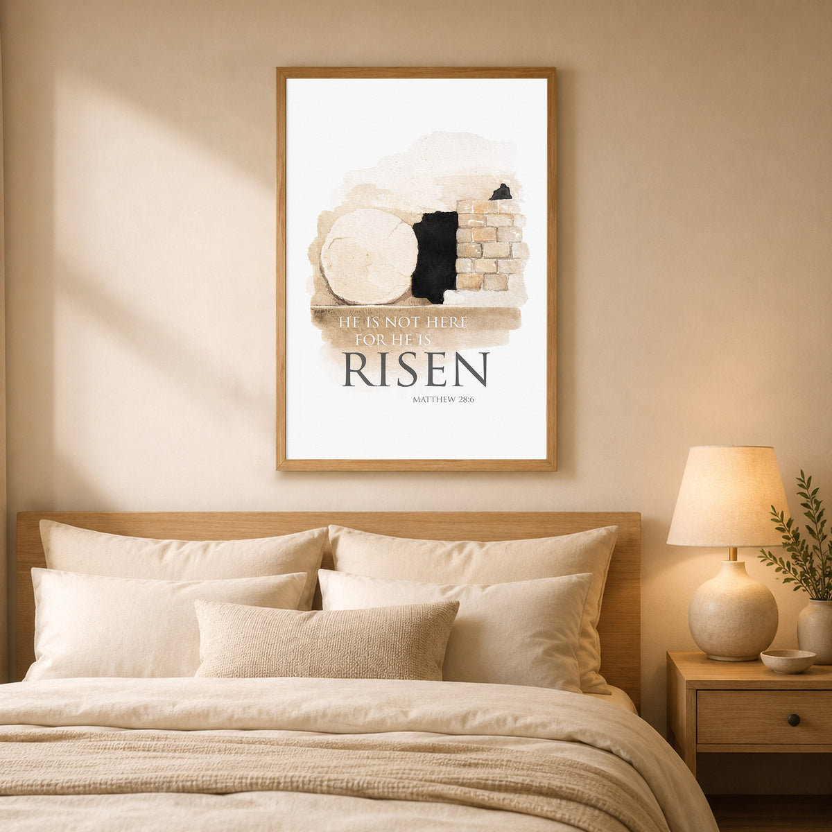 He is Risen - Matthew 28:6 Poster/Canvas