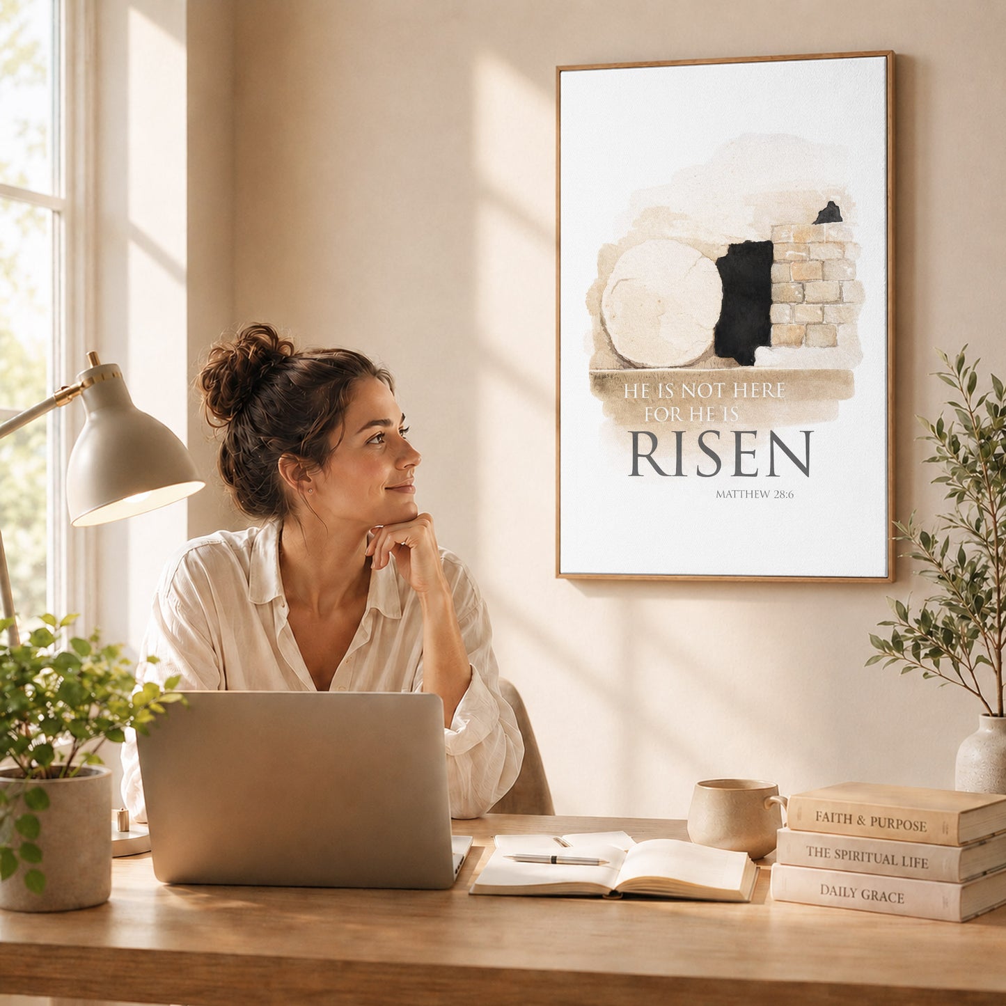 He is Risen - Matthew 28:6 Poster/Canvas