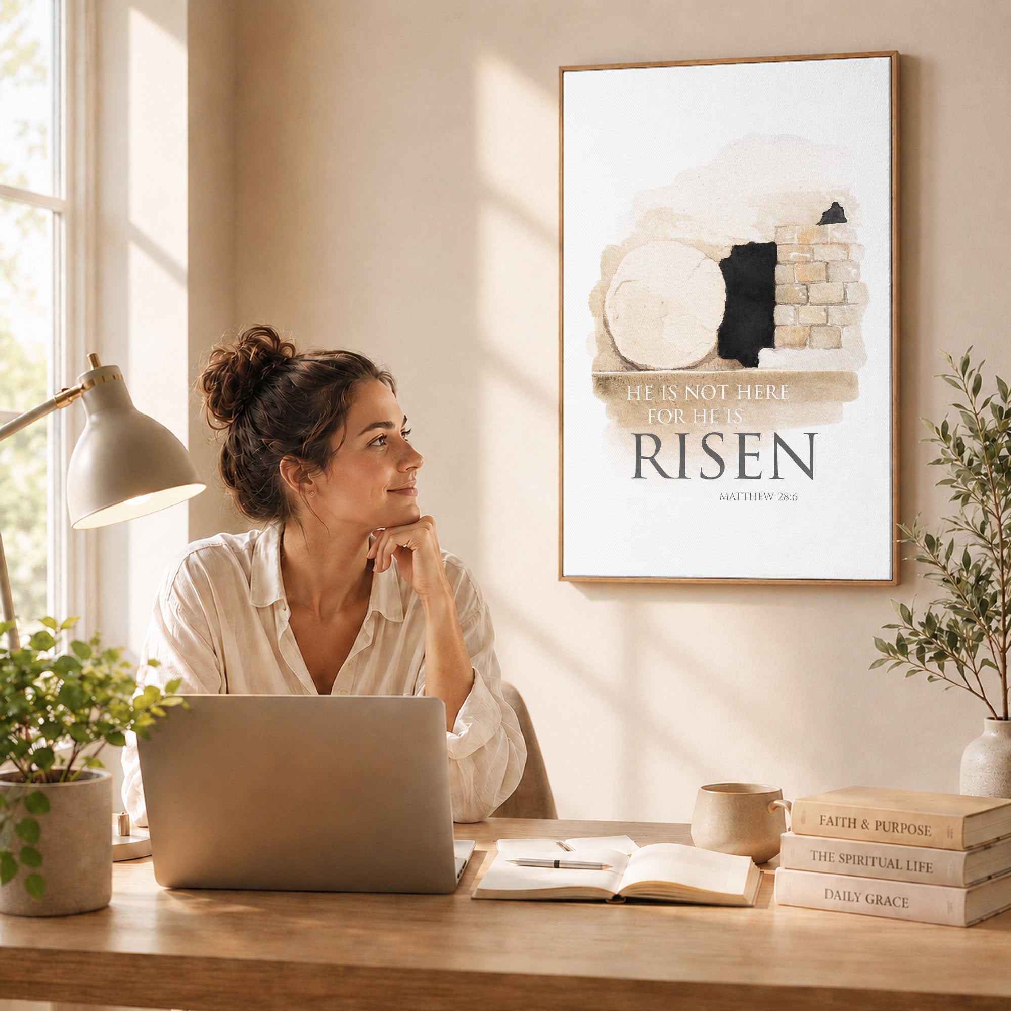 He is Risen - Matthew 28:6 Poster/Canvas