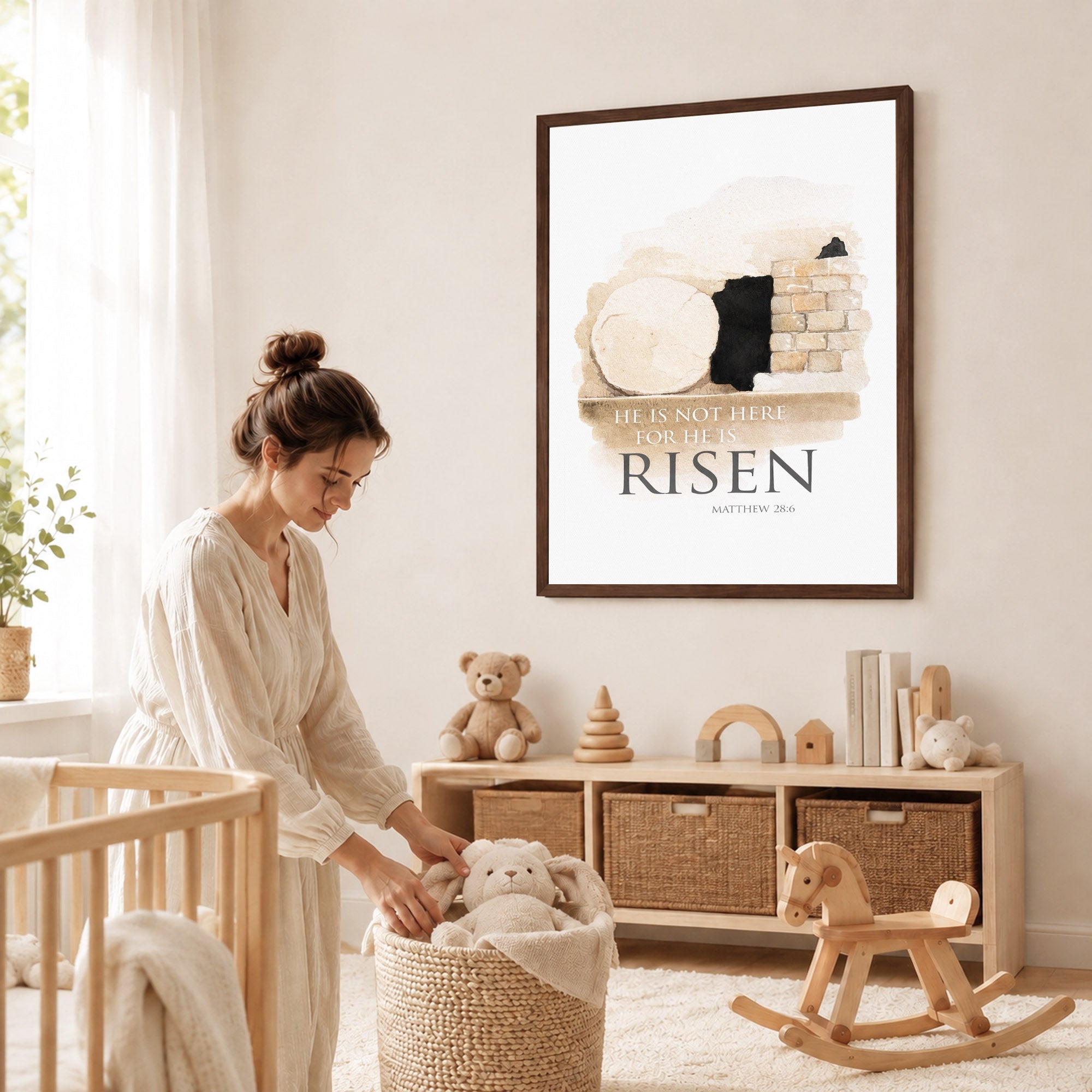 He is Risen - Matthew 28:6 Poster/Canvas