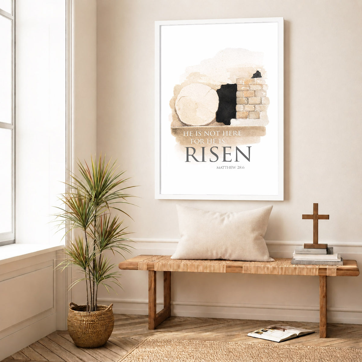 He is Risen - Matthew 28:6 Poster/Canvas