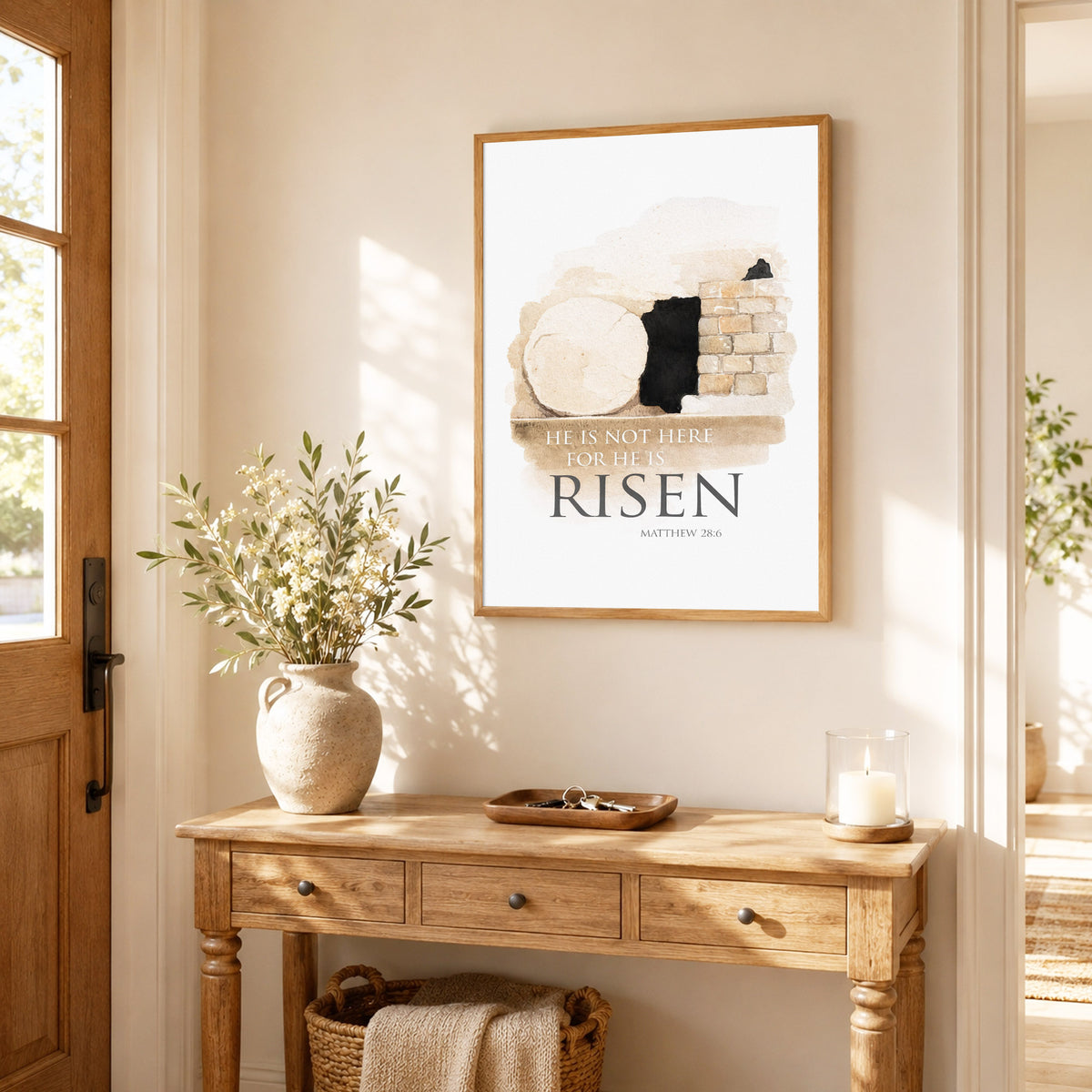 He is Risen - Matthew 28:6 Poster/Canvas