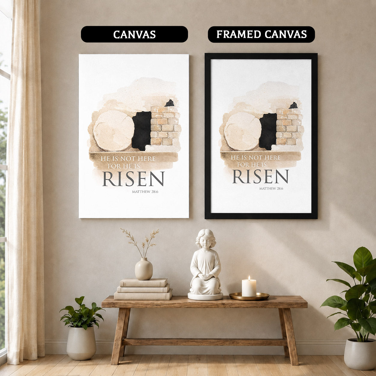 He is Risen - Matthew 28:6 Poster/Canvas