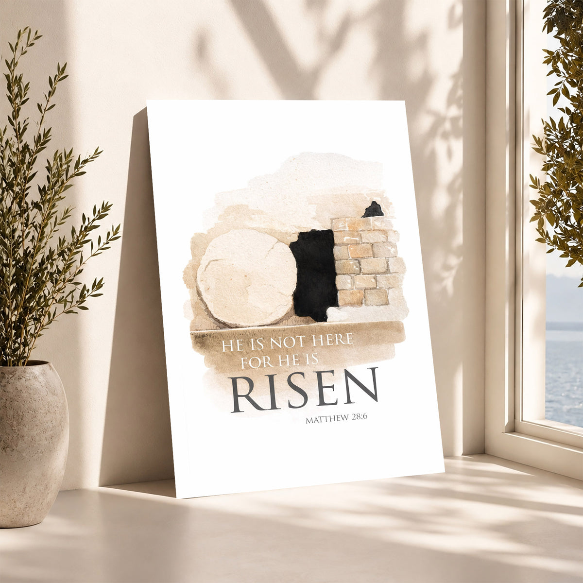 He is Risen - Matthew 28:6 Poster/Canvas