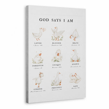 God Says I Am - Inspirational Poster/Canvas