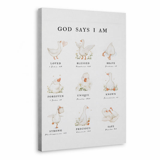God Says I Am - Inspirational Poster/Canvas