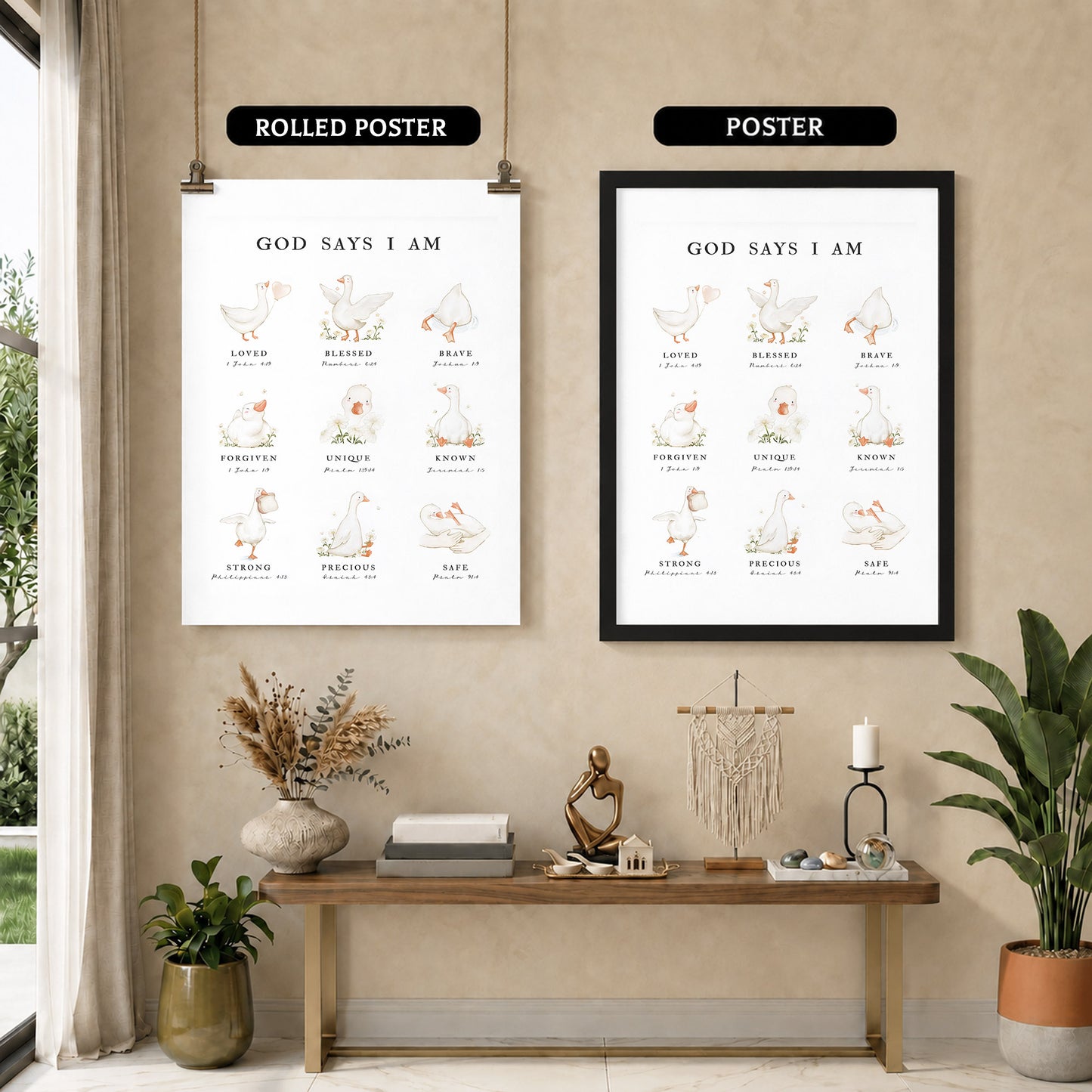 God Says I Am - Inspirational Poster/Canvas