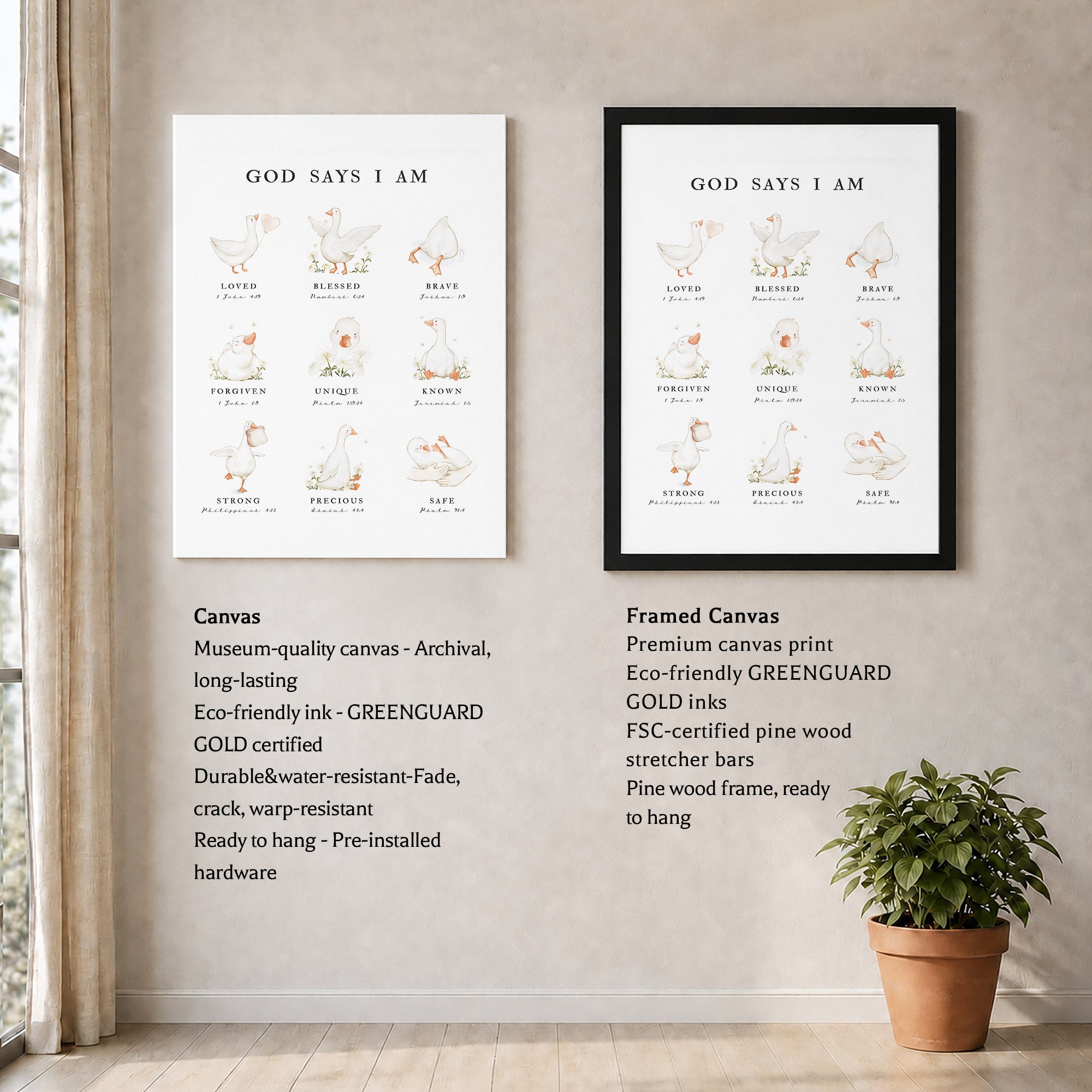 God Says I Am - Inspirational Poster/Canvas