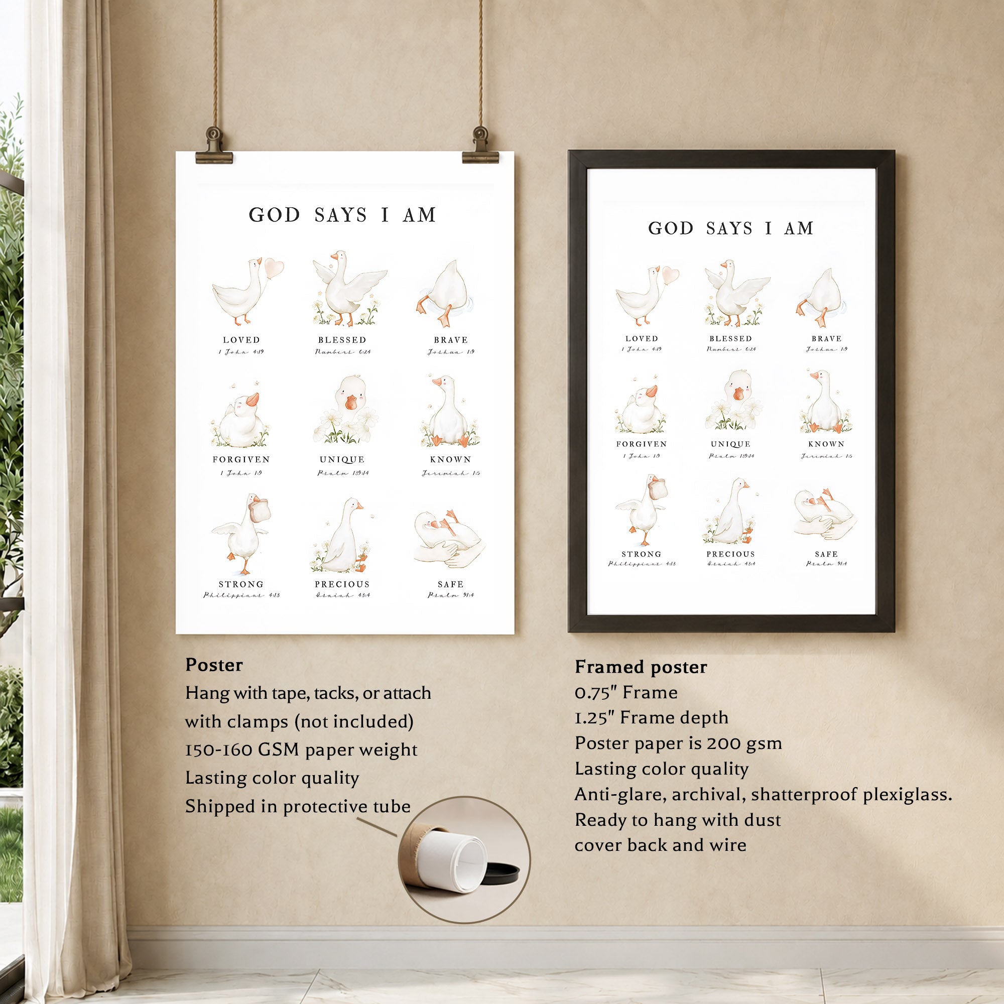 God Says I Am - Inspirational Poster/Canvas