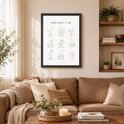 God Says I Am - Inspirational Poster/Canvas