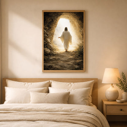 He Is Risen – Light Beyond the Tomb Christian Wall Art Poster/Canvas