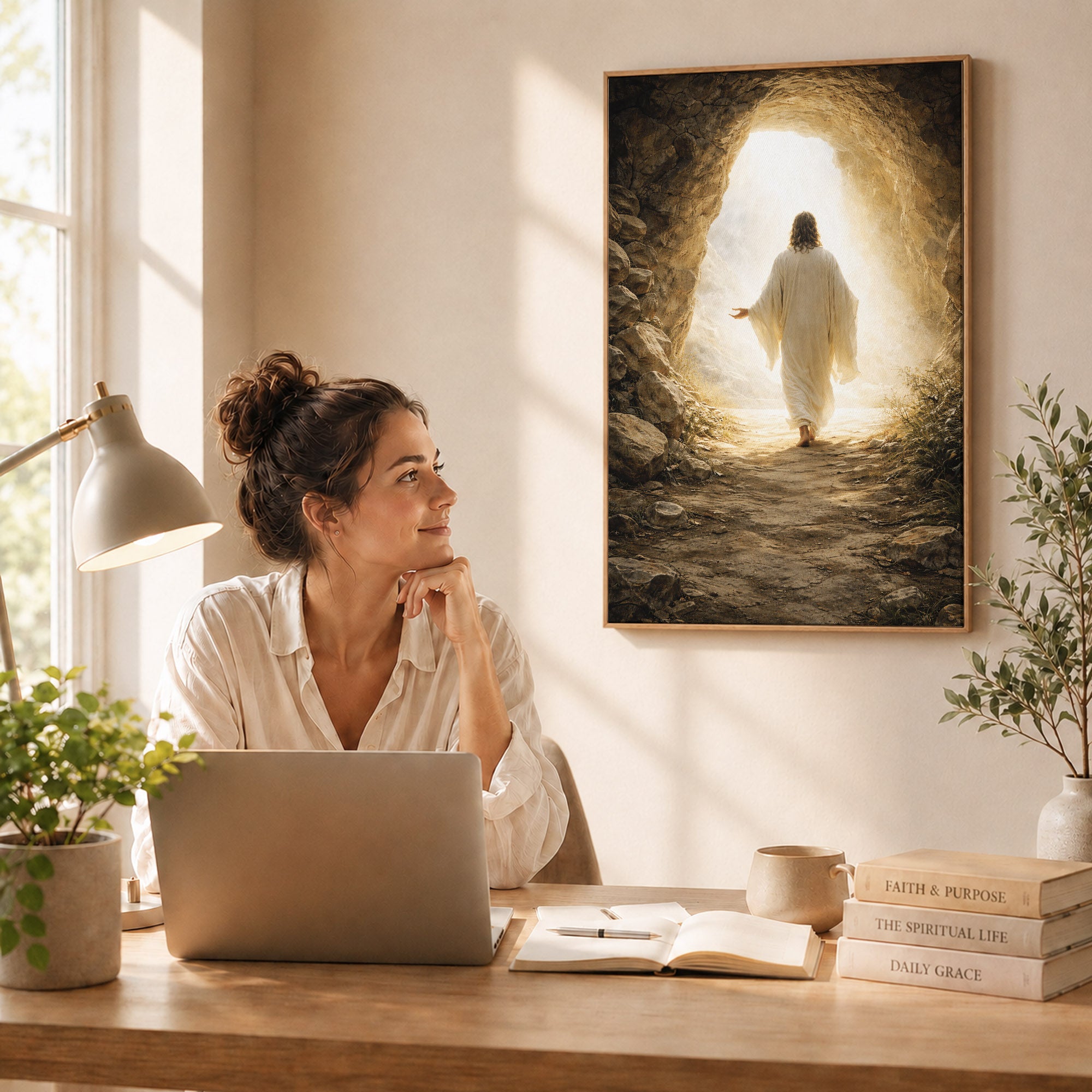 He Is Risen – Light Beyond the Tomb Christian Wall Art Poster/Canvas