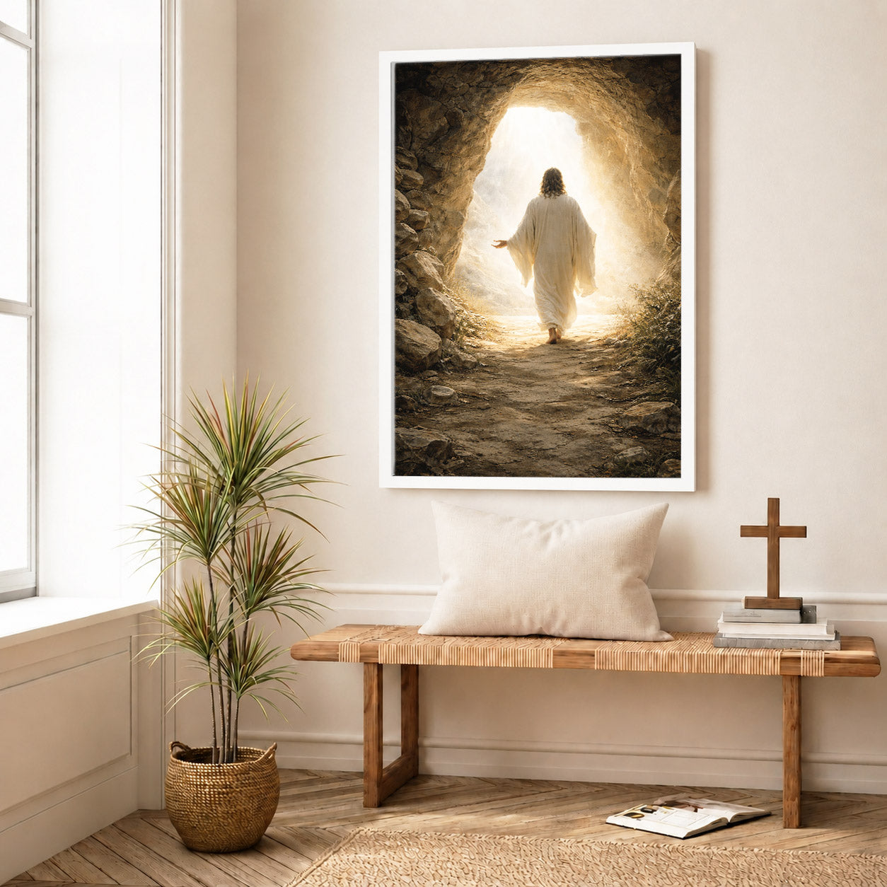 He Is Risen – Light Beyond the Tomb Christian Wall Art Poster/Canvas