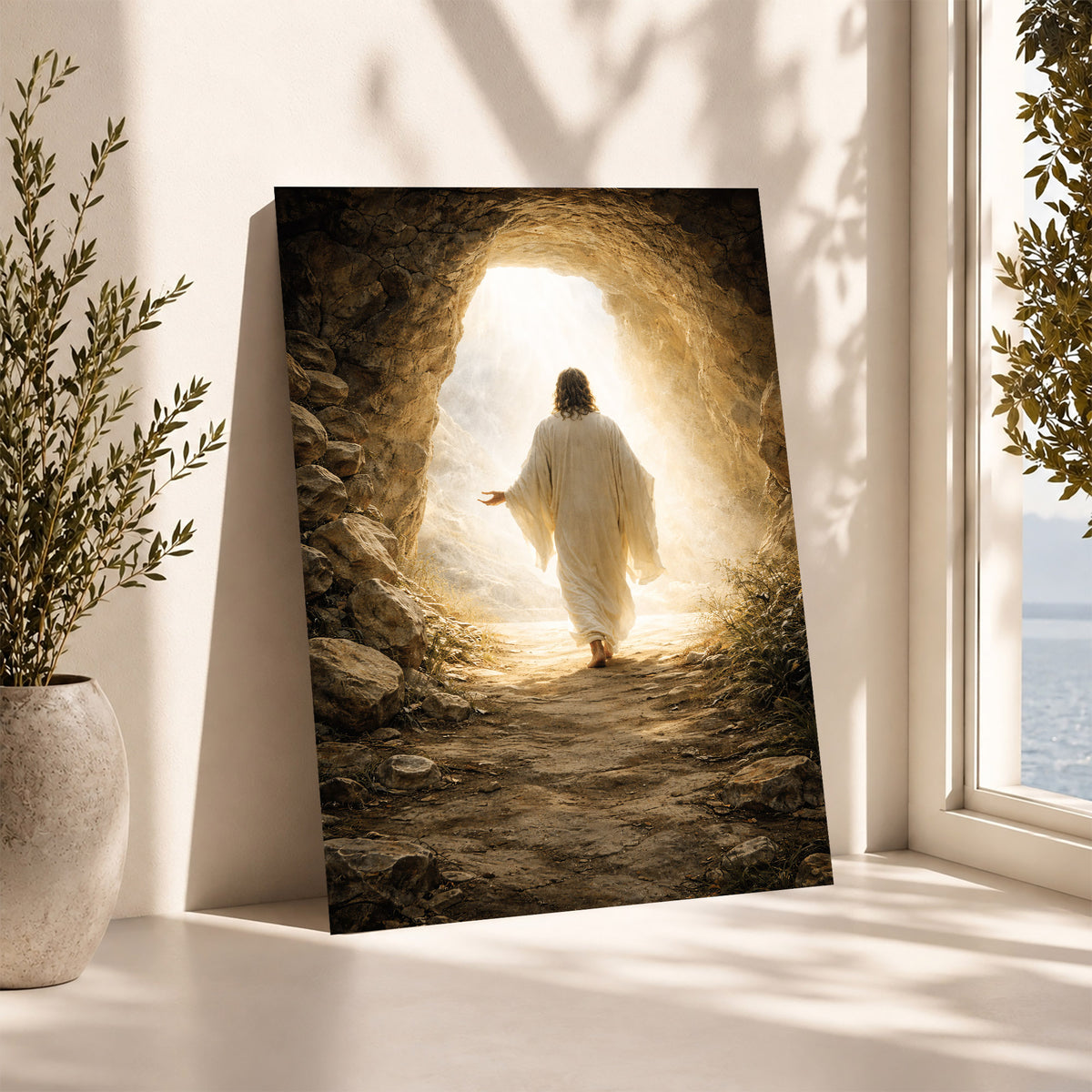 He Is Risen – Light Beyond the Tomb Christian Wall Art Poster/Canvas