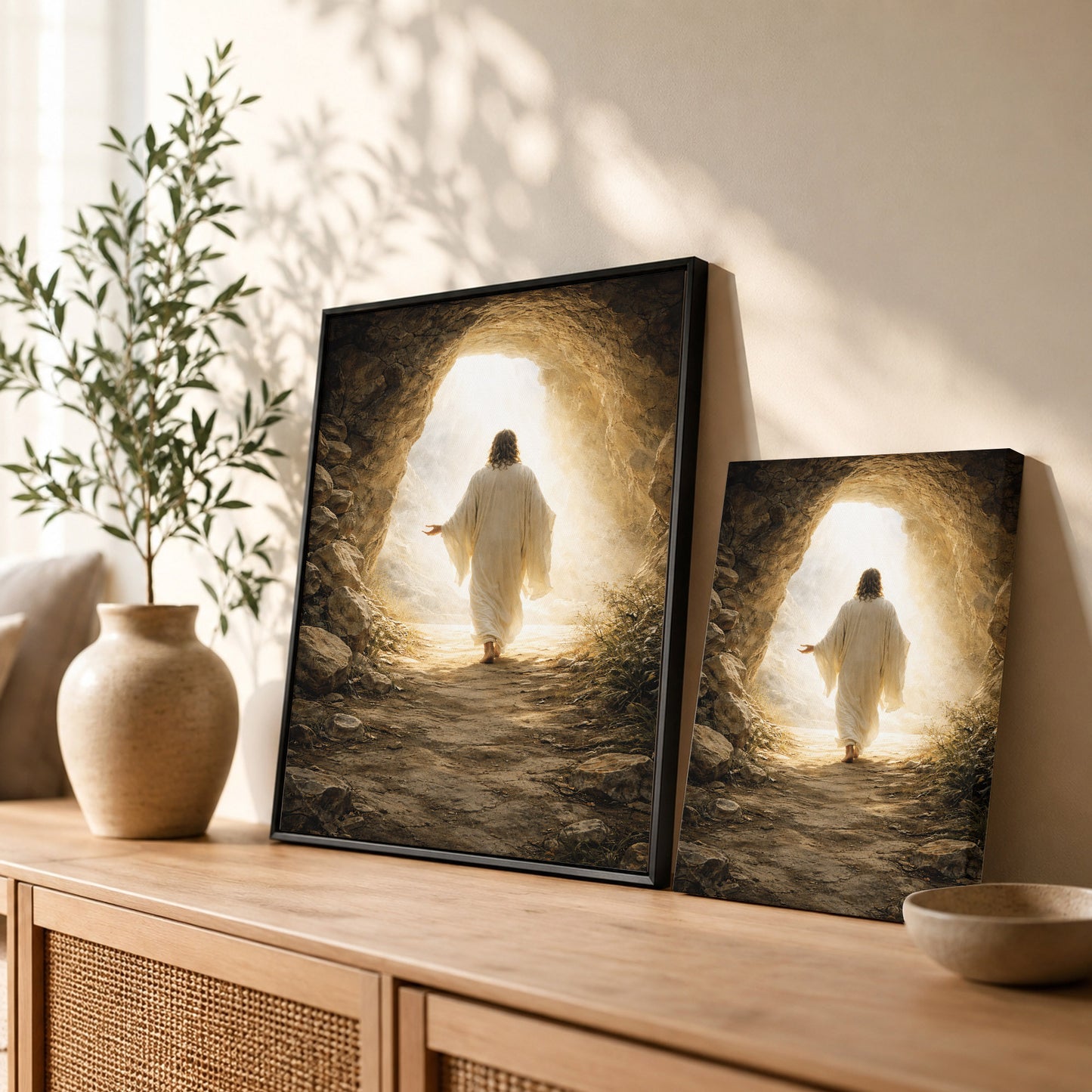 He Is Risen – Light Beyond the Tomb Christian Wall Art Poster/Canvas