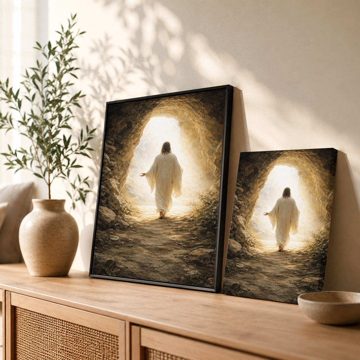 He Is Risen – Light Beyond the Tomb Christian Wall Art Poster/Canvas