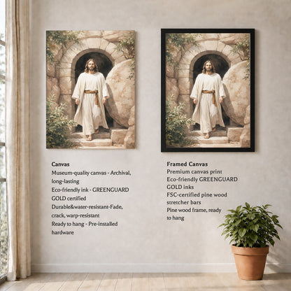 Jesus Steps From the Tomb Wall Art Poster/Canvas