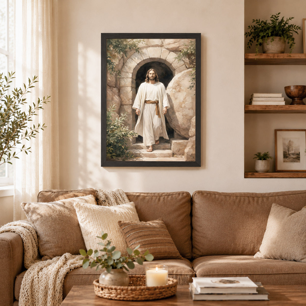 Jesus Steps From the Tomb Wall Art Poster/Canvas