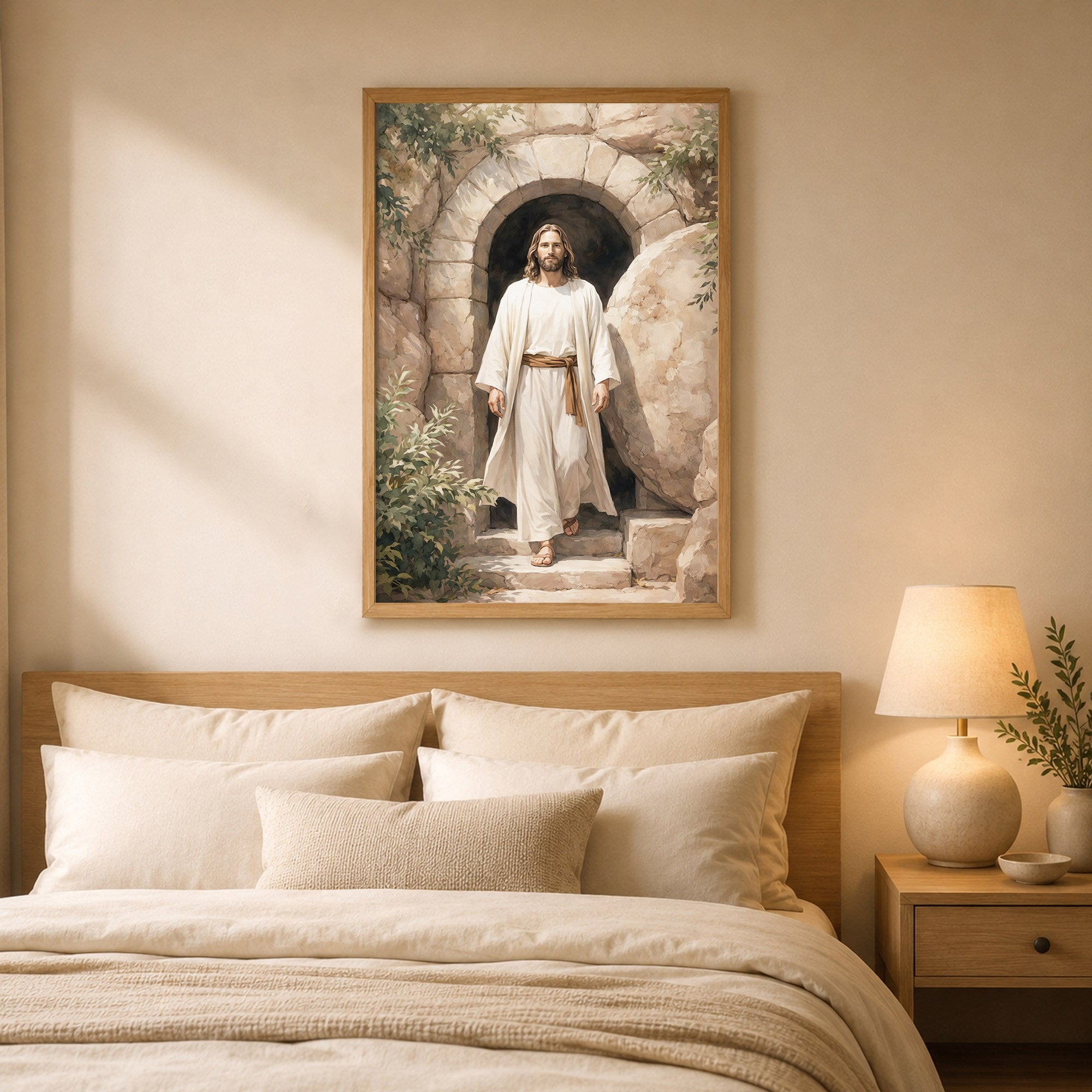 Jesus Steps From the Tomb Wall Art Poster/Canvas