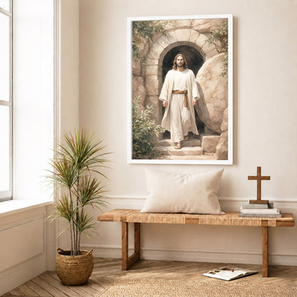 Jesus Steps From the Tomb Wall Art Poster/Canvas