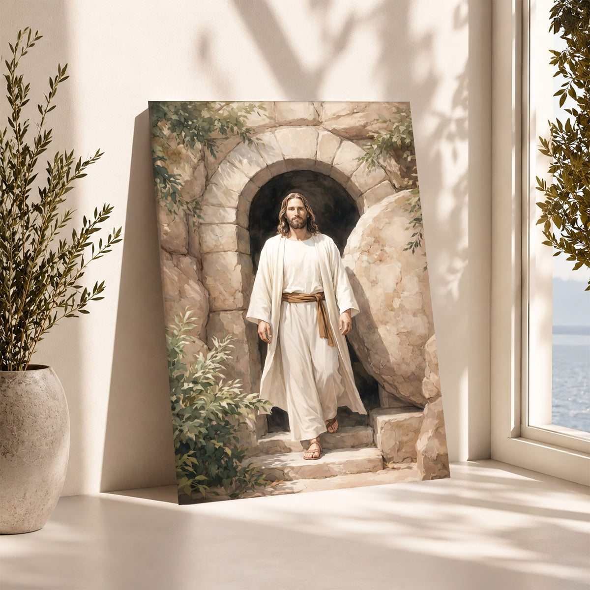 Jesus Steps From the Tomb Wall Art Poster/Canvas