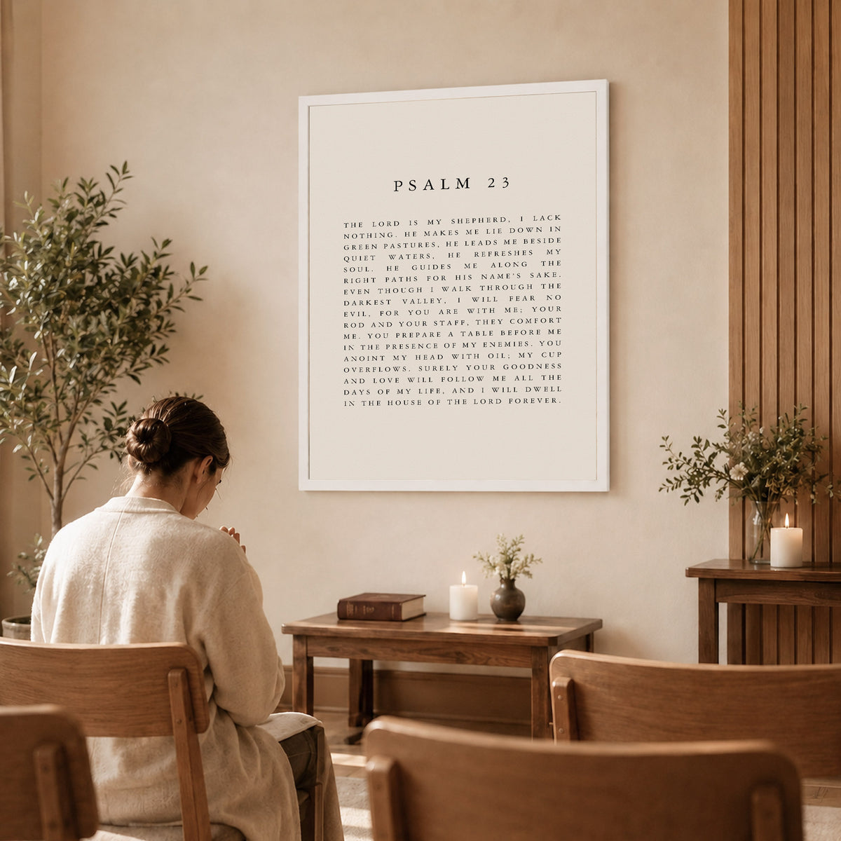 Psalm 23 Scripture Wall Art Poster/Canvas