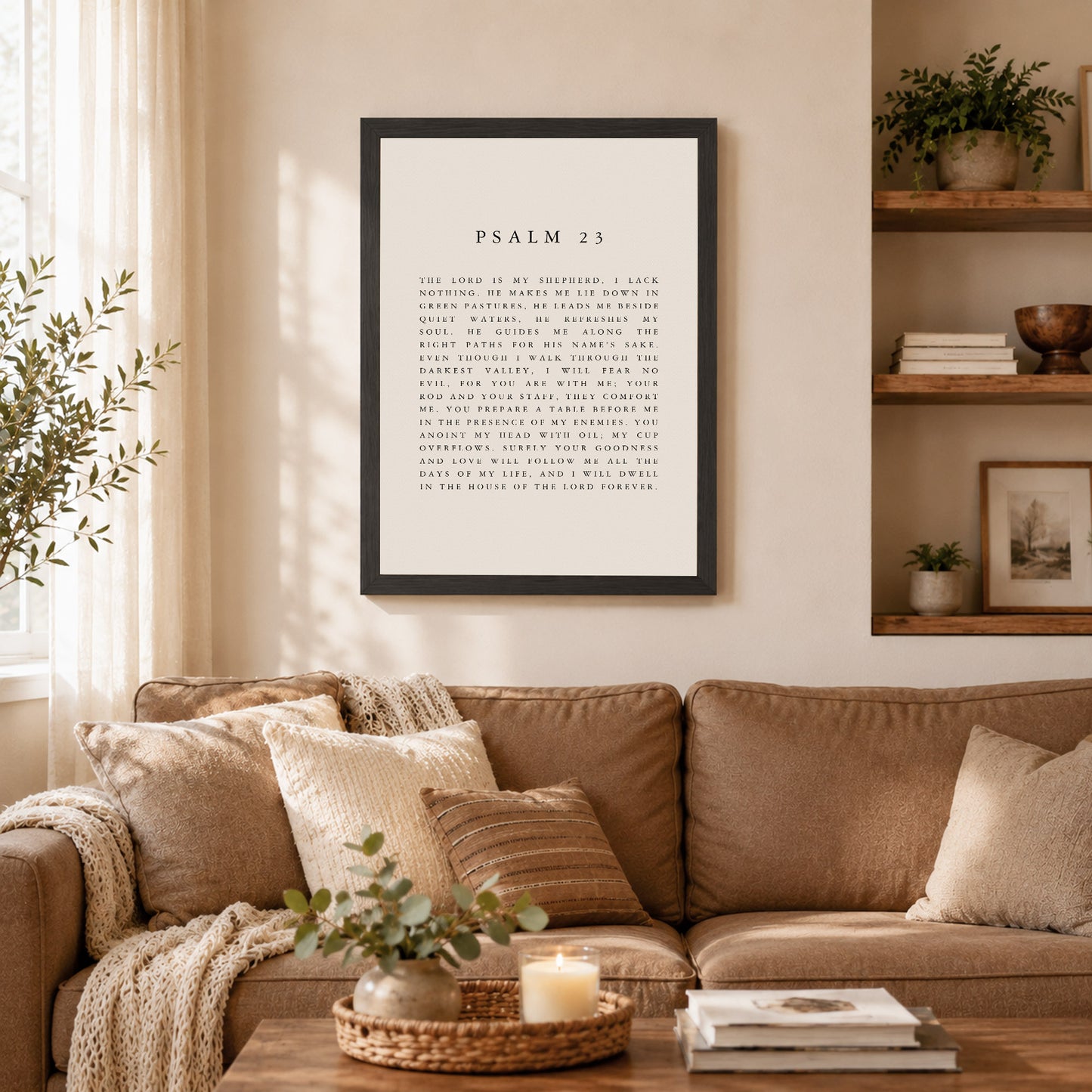 Psalm 23 Scripture Wall Art Poster/Canvas