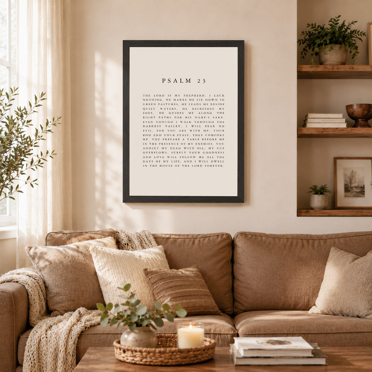 Psalm 23 Scripture Wall Art Poster/Canvas