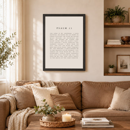 Psalm 23 Scripture Wall Art Poster/Canvas
