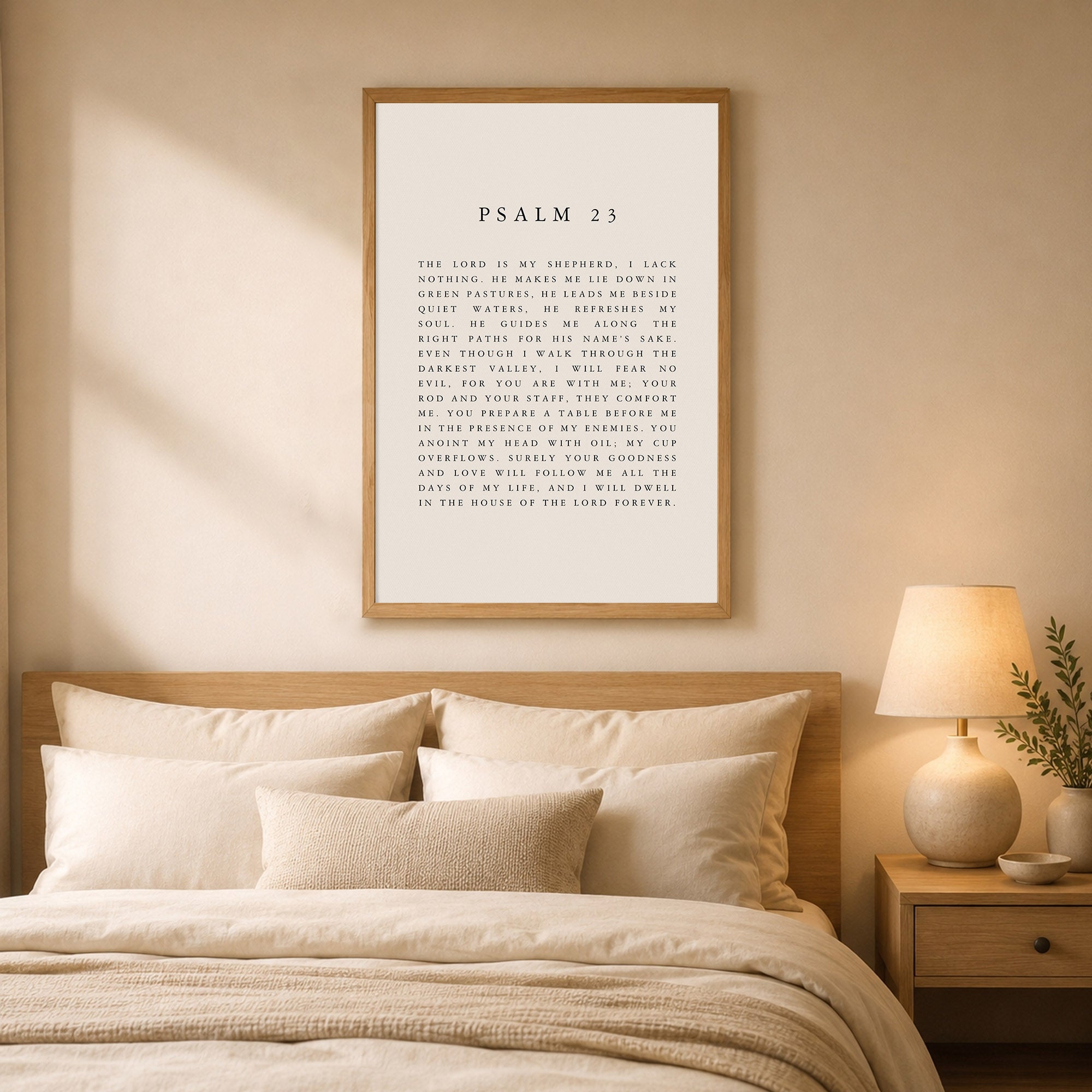 Psalm 23 Scripture Wall Art Poster/Canvas