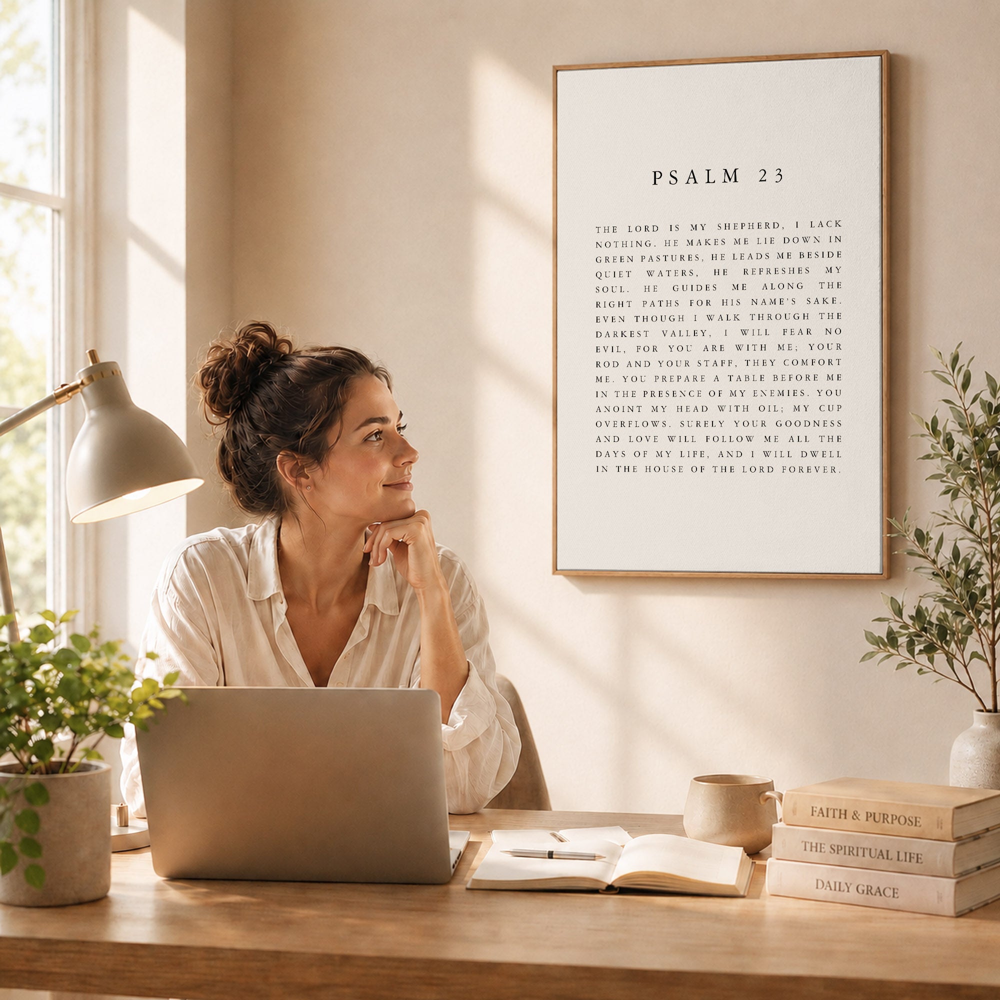 Psalm 23 Scripture Wall Art Poster/Canvas