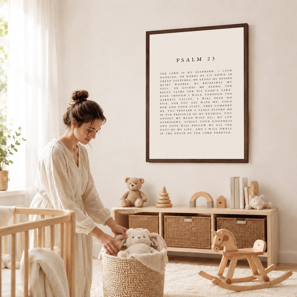 Psalm 23 Scripture Wall Art Poster/Canvas