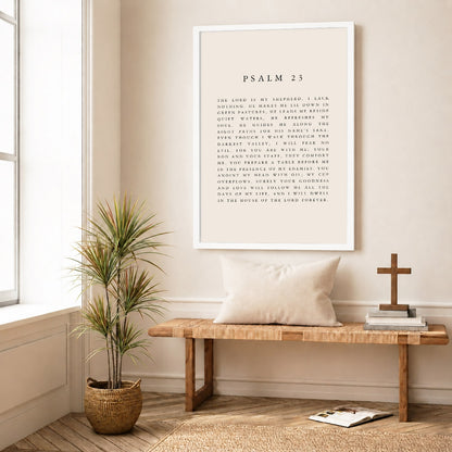 Psalm 23 Scripture Wall Art Poster/Canvas