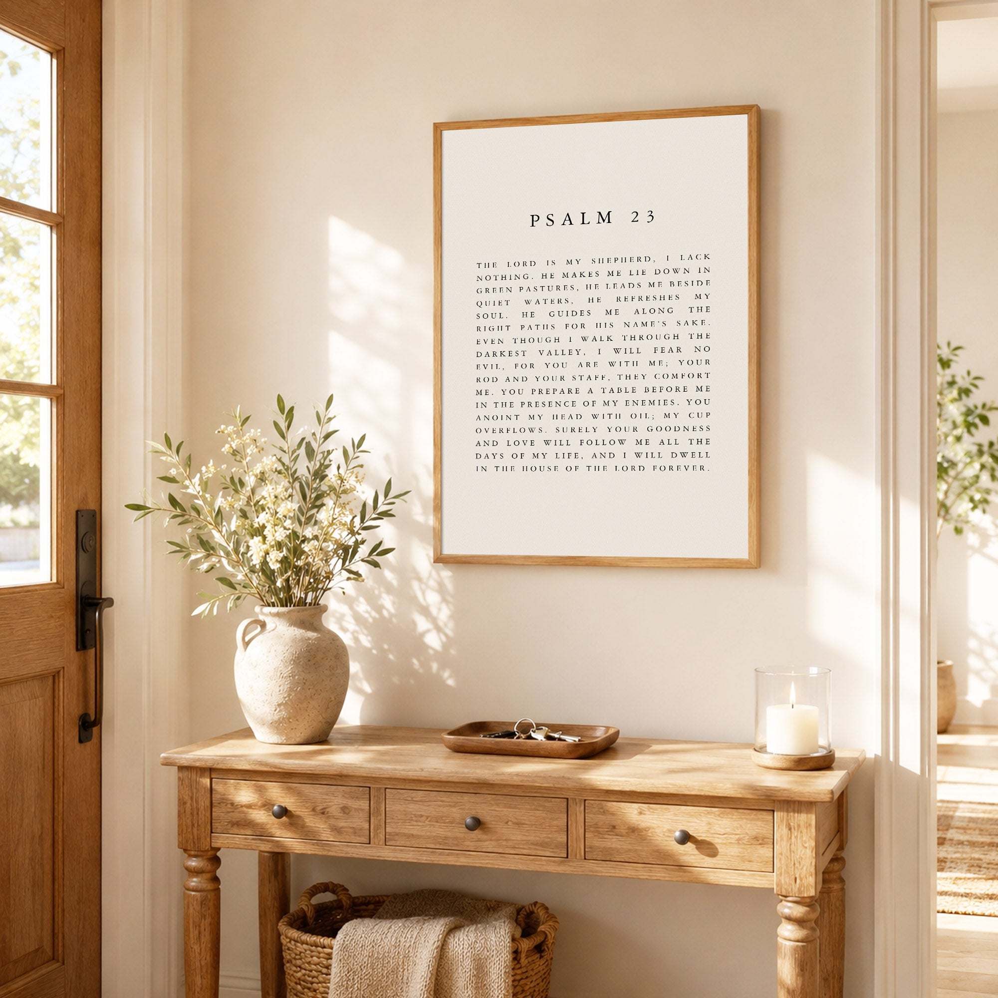 Psalm 23 Scripture Wall Art Poster/Canvas