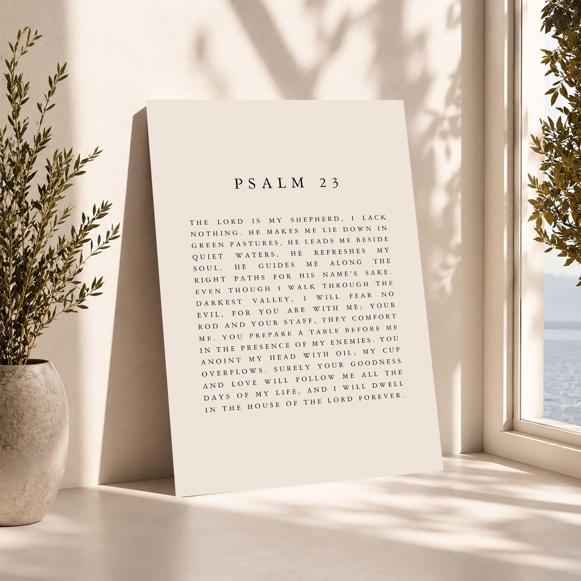 Psalm 23 Scripture Wall Art Poster/Canvas