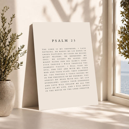 Psalm 23 Scripture Wall Art Poster/Canvas