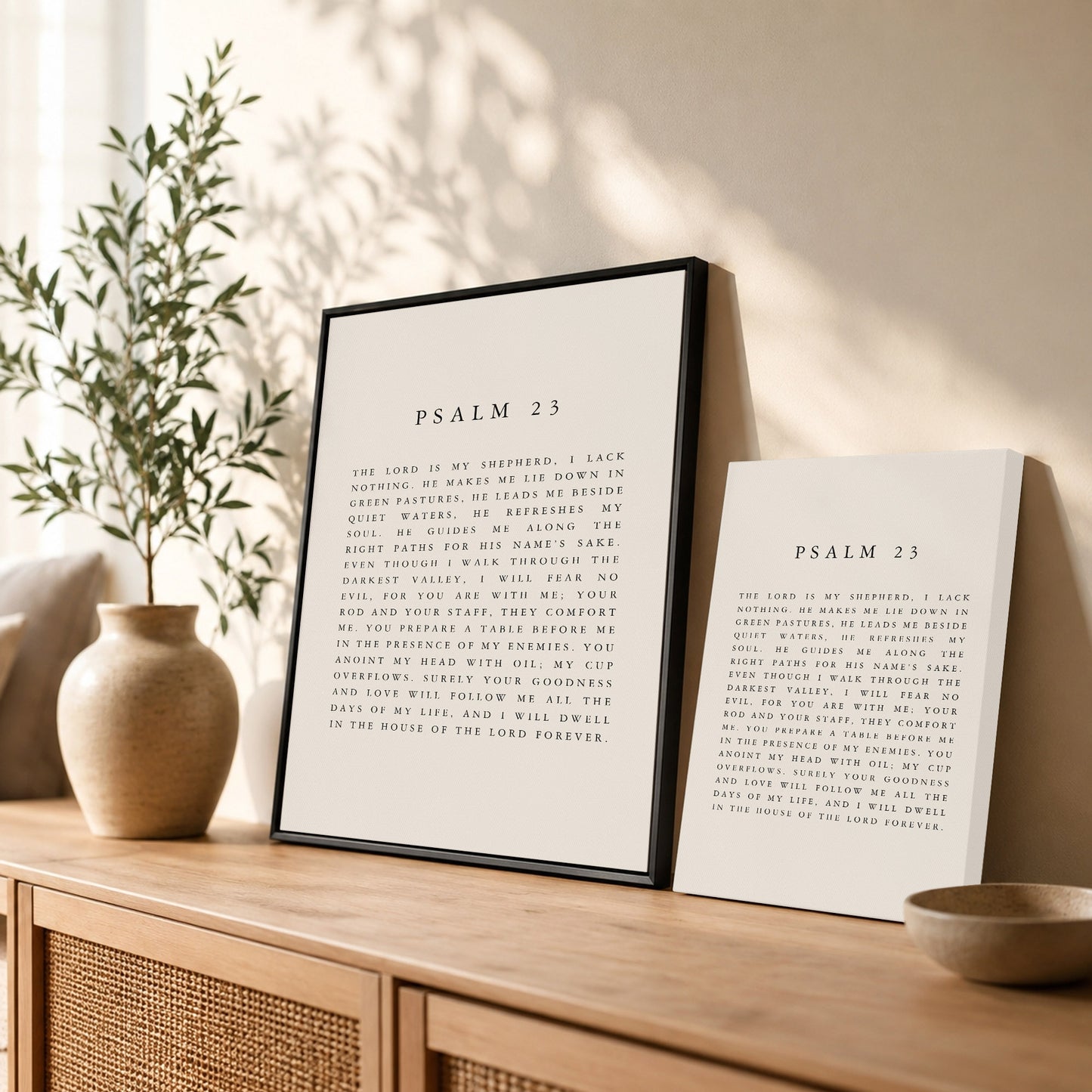 Psalm 23 Scripture Wall Art Poster/Canvas