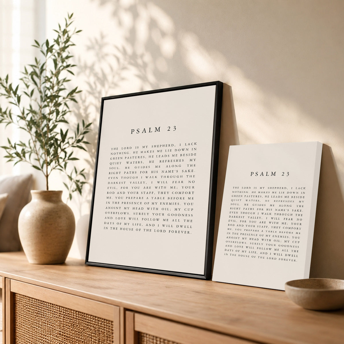 Psalm 23 Scripture Wall Art Poster/Canvas