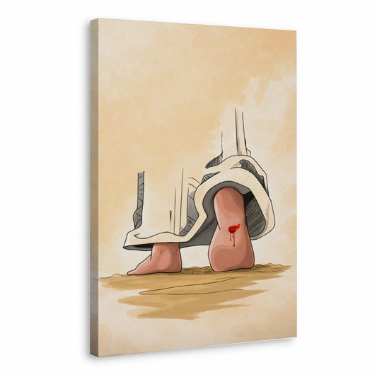 Nail Scar Jesus Feet Christian Wall Art Poster/Canvas