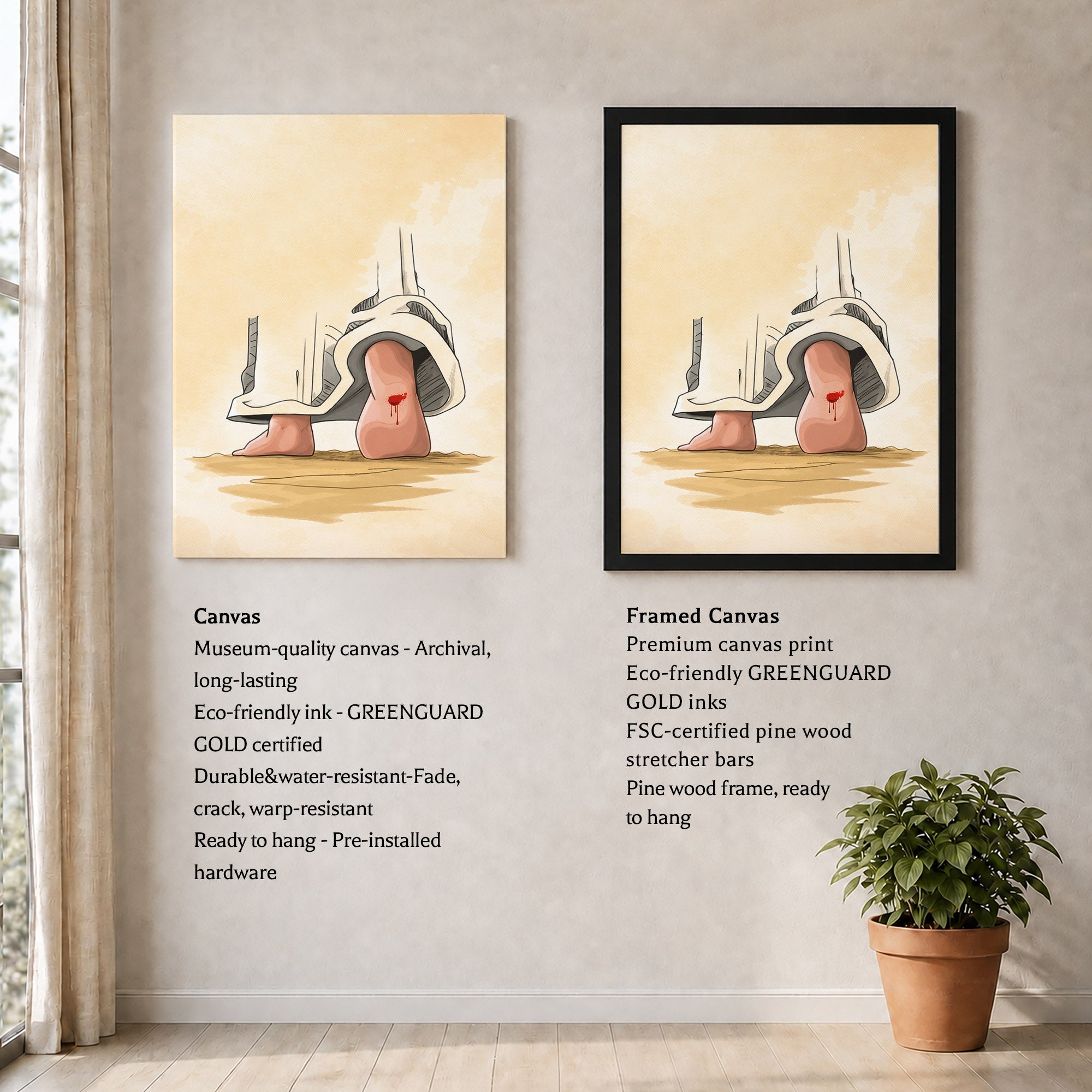 Nail Scar Jesus Feet Christian Wall Art Poster/Canvas