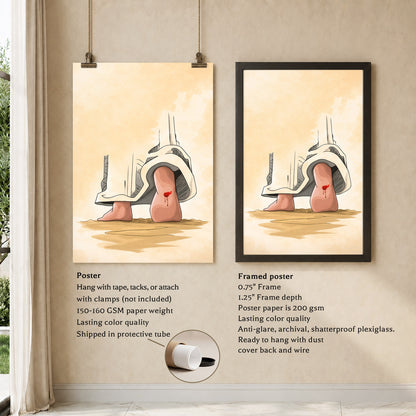 Nail Scar Jesus Feet Christian Wall Art Poster/Canvas