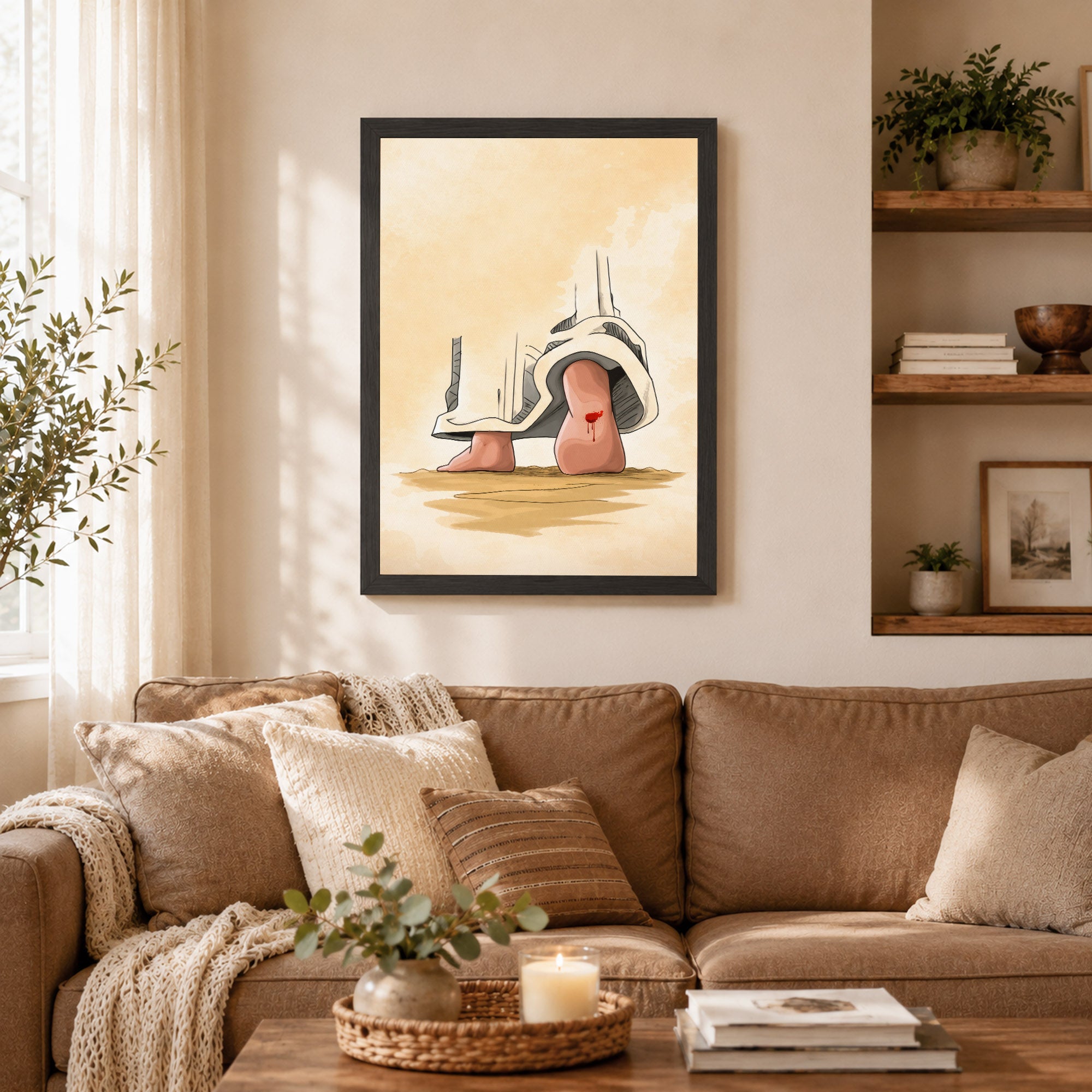 Nail Scar Jesus Feet Christian Wall Art Poster/Canvas